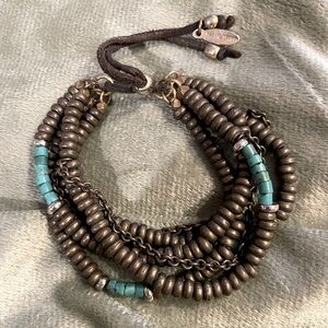 Beautiful Ettika Turquoise Beaded Bracelet with Adjustable Leather Strap…